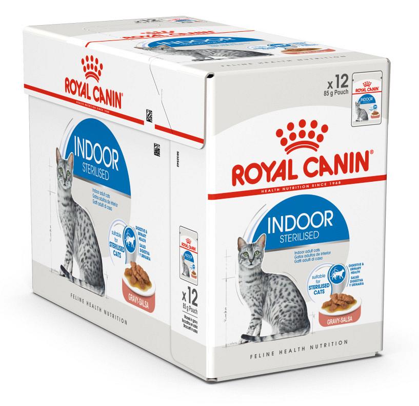 Controverse badge Stier Royal Canin kattenvoer Indoor in Gravy 12 x 85 gr | Baas & Beest