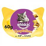 Whiskas Temptations kip & kaas 60 gr