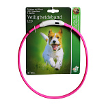 Veiligheidshalsband Led Verstelbaar Roze 50 -65 cm
