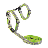 Rogz Kattentuig met Lijn Nightcat Lime Swallows