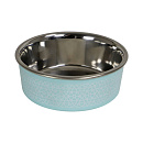 Voer- en Drinkbak Sneeuwpatroon Turquoise