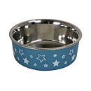 Voer- en Drinkbak Sterrenprint Blauw