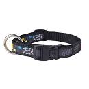 Rogz Halsband Fancy Dress Multi Bone Black
