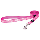 Rogz Hondenlijn Lang Lapz Trendy Pink Bones M