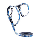Rogz Kattentuig met Lijn Glowcat Blauw Floral