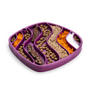 West Paw Slowfeeder Feast Mat Waves Tropic Red