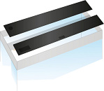 Juwel kleppenset Multilux 100 x 40 zwart