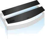 Juwel kleppenset Vision 450 zwart 1 balk