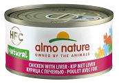 Almo Nature kattenvoer HFC Natural kip en lever 70 gr