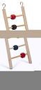 Beeztees houten vogel ladder Beady 7 tredes. 30 cm.