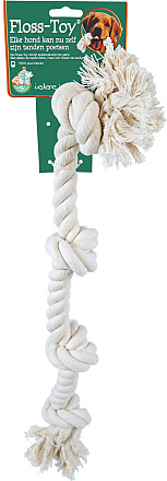 Floss-Toy 4-knoop wit