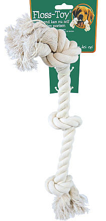 Floss-Toy 3-knoop wit