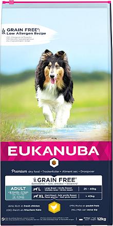 Eukanuba hondenvoer Adult L/XL Grain Free Chicken 12 kg