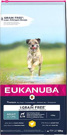 Eukanuba hondenvoer Adult S/M Grain Free Chicken 12 kg