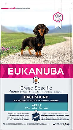 Eukanuba Hondenvoer Dachshund Adult 2,5 kg