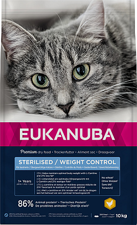 Eukanuba Kattenvoer Adult Sterilised/Weight Control Chicken 10 kg