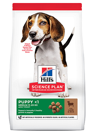 Hill's Science Plan Puppy Medium lam & rijst 14 kg