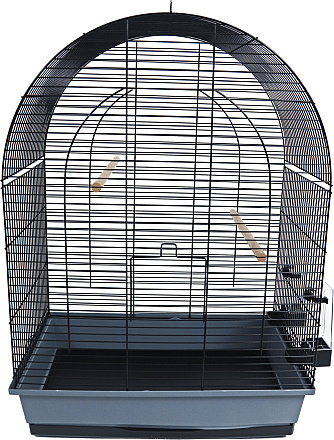 Inter-Zoo vogelkooi <br>Lusi 3 Zwart/Grijs