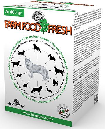 Farm Food Fresh hondenvoer pens & hart compleet 2 x 400 gr