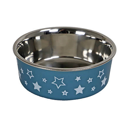 Voer- en Drinkbak Sterrenprint Blauw