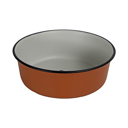 Voer- en Drinkbak Pawprint Terracotta