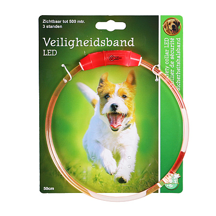 Veiligheidshalsband Led TPR Rood
