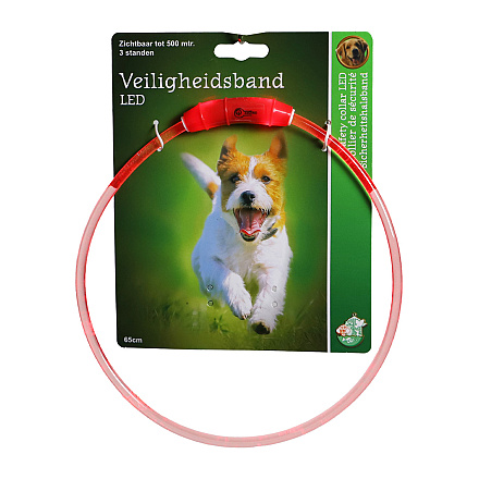 Veiligheidshalsband Led TPR Rood