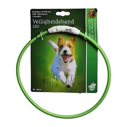 Veiligheidshalsband Led Verstelbaar Nylon Groen