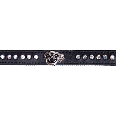 Rogz Hondenlijn Lang Lapz Luna Zwart met Halsband M