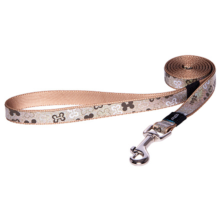 Rogz Hondenlijn Lang Lapz Trendy Brown Bones
