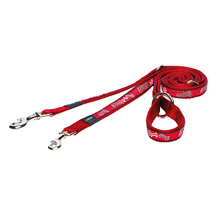 Rogz Hondenlijn Multi Fancy Dress Red Rogz Bone