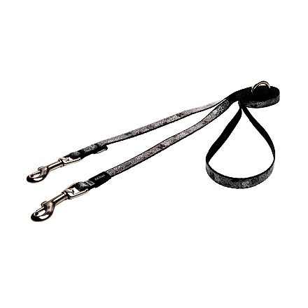Rogz Hondenlijn Multi Lapz Trendy Black Bones