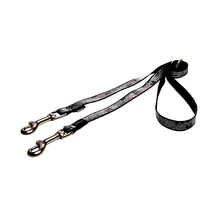 Rogz Hondenlijn Multi Lapz Trendy Black Bones