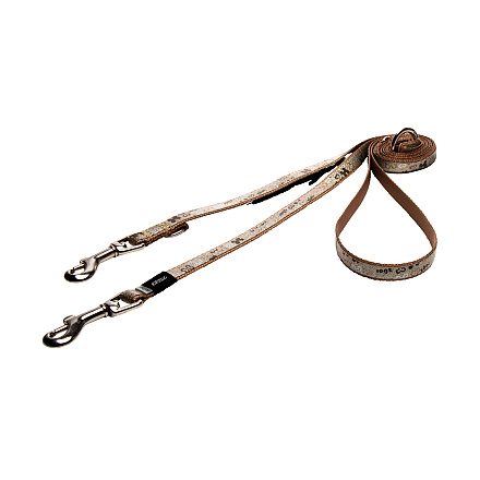 Rogz Hondenlijn Multi Lapz Trendy Brown Bones