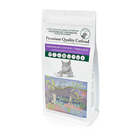 Greenheart Kattenvoer Fish & Rice 500 gr