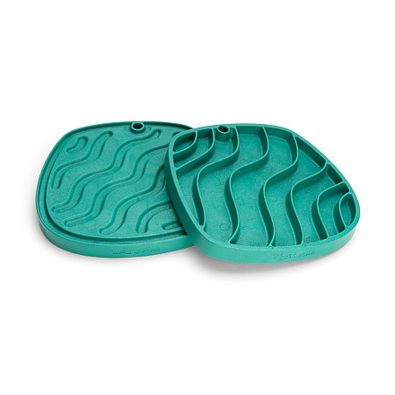 West Paw Slowfeeder Feast Mat Waves Kelp