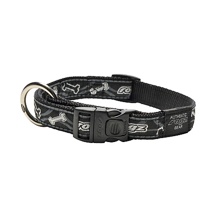 Rogz Halsband Fancy Dress Black Bone
