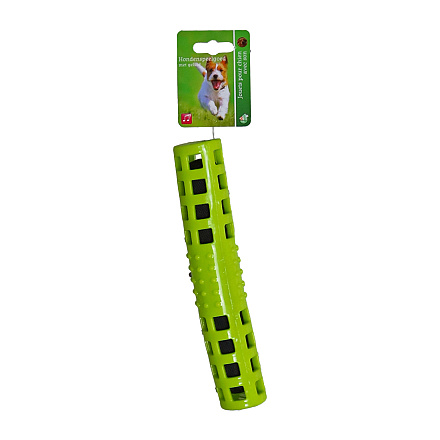 Hondenspeelgoed Crinklestick TPR met Gaten Groen<br> 22,5 cm