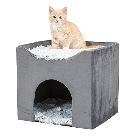 TRIXIE Schuilplaats Harvey Grijs/Wit/Zwart
