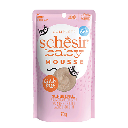 Schesir Kattenvoer Baby Kitten Zalm Mousse 70 gr