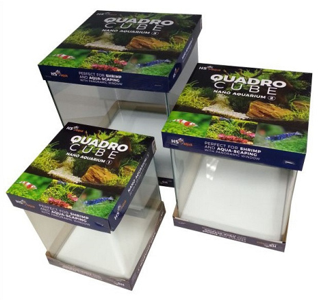 HS Aqua aquarium Volglas Quadro Cube Set No. 1, 2 ,3