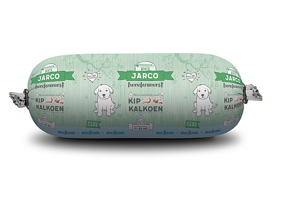 Jarco hondenworst Medium Kip/Kalkoen 450 gr