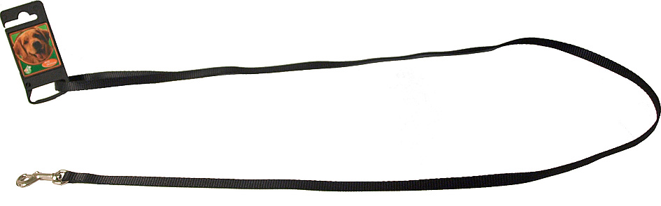 Nylon hondenlijn <br>130 cm x 10 mm zwart